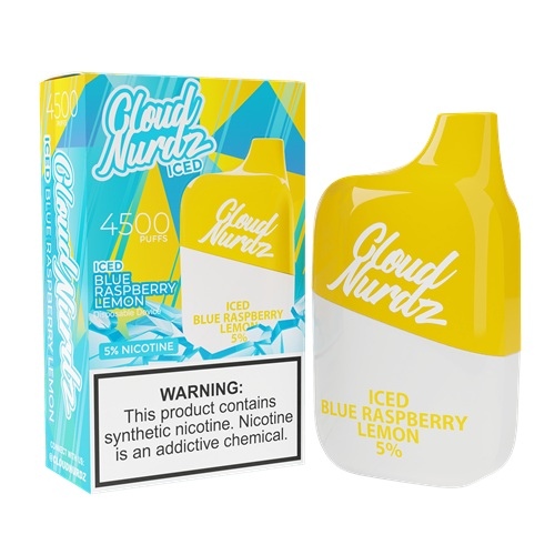 پاد یکبار مصرف بلوبری لیمو یخ کلود نوردز <br><span>Cloud Nurdz ICED Blue Raspberry Lemon 4500 Puff</span>