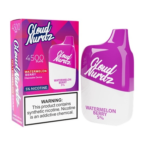 پاد یکبار مصرف هندوانه تمشک کلود نوردز <br><span>Cloud Nurdz Watermelon Berry 4500 Puff</span>