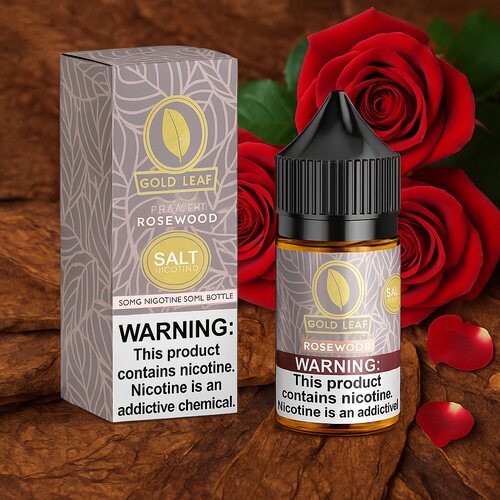 سالت تنباکو با رایحه ی گل رز گلد لیف <br><span>Gold Leaf Rose Wood SaltNic 30ml</span>