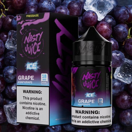 جویس انگور سیاه و یخ نستی <br><span>Nasty Juice ASAP Ice Grape 60ml</span>