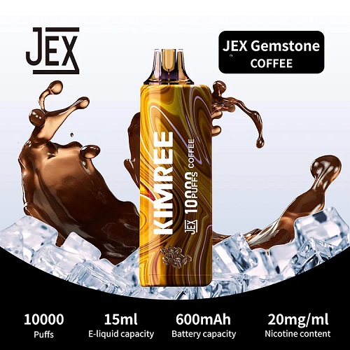 پاد یکبار مصرف قهوه جکس گرینید مدل KIMREE <br><span>JEX Grenade Coffee 10000 Puffs</span>